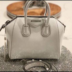 Givenchy Patent Mini Antigona White